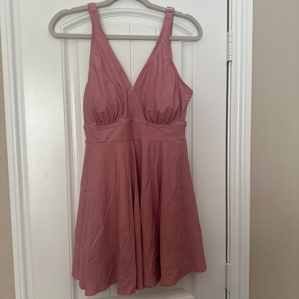 BloomChic Rose Pink V-Neck Fit & Flare Dress - Plus Size